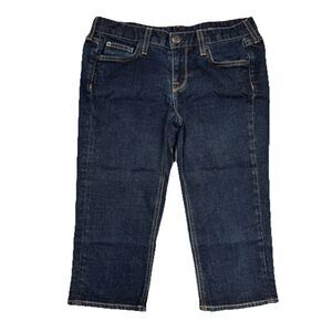 J Crew Matchstick Capri Jeans 26 (28x16.5) Dark Wash Blue Skimmer Stretch Womens